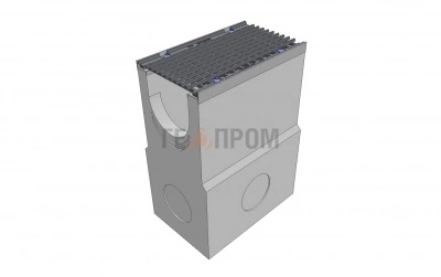 пескоуловитель бетонный super dn200 h=700 с решеткой чугунной вч (комплект) кл. d400
